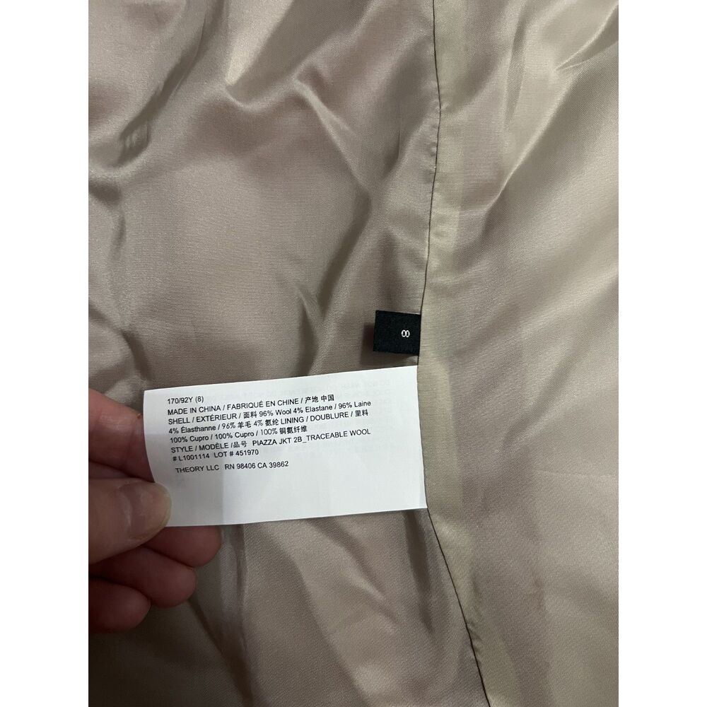 Theory Piazza Double-Breasted Blazer | Size: 8 - Picture 8 of 8